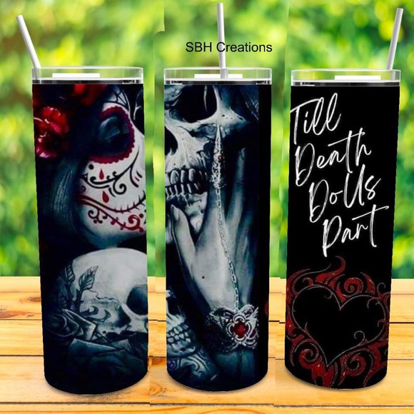 Nightmare Before Christmas Till Death do we part Tumbler - Picture 1 of 1